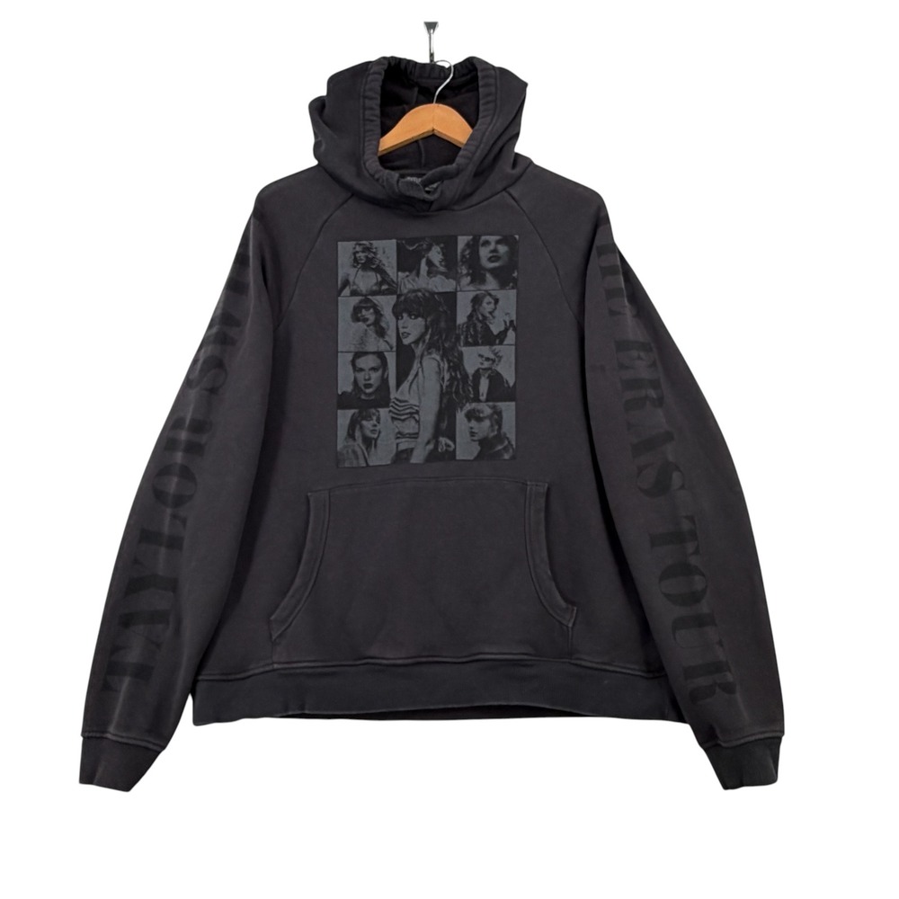 Taylor Swift The Eras Tour Hoodie Small Grey Excellent Concert Merch Oversized